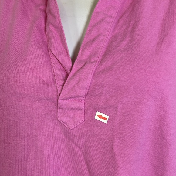 Frank and Eileen PATRICK Popover Henley Shirt Pink Lemonade HERITAGE JERSEY LNEW - Picture 9 of 9